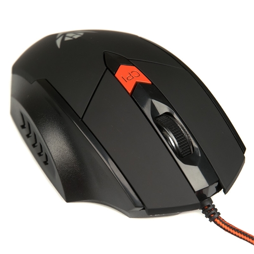 Мышь проводная Dialog MOG-11U Nakatomi Gaming - 6 кнопок + ролик, USB,черная