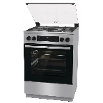 Плита комбинированная Gorenje GKS6C72XF серебристый, конфорок 4 газовых, духовка 71 л, 60 см x 85 см x 60 см
