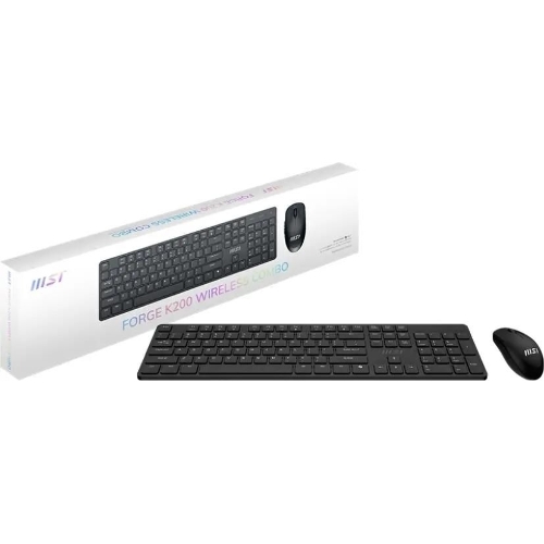 Комплект клавиатура+мышь MSI K200 Combo MS-8ZA4 беспроводной, USB, 1600 DPI, чёрный