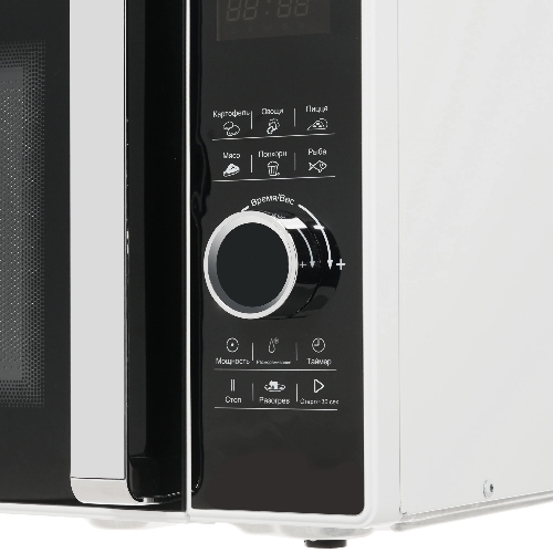 Микроволновая печь Pioneer MW356S белый, 23 л, 800 Вт, переключатели - сенсор, поворотный механизм