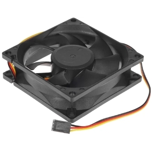 Вентилятор для корпуса Gembird 80x80x25, гидрод., тихий, 3 pin/4pin Molex, провод 30 см