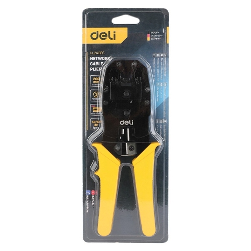 Обжимные клещи Deli DL2468C 8P(RJ-45), 6P(RJ-14 и RJ-12), 4P(RJ-9) 200мм