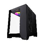 Компьютерный корпус Powercase Vision Micro, Black, Tempered Glass, 4х 120мм 5-color fan, черный, mATX (CVBM-L4)