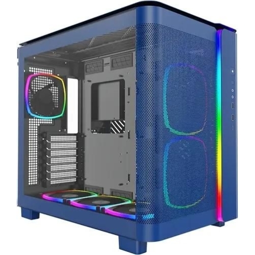 Компьютерный корпус Montech King 95 Pro голубой без БП ATX 4x120мм 2x140мм 1x180мм 2xUSB3.0 audio bott PSU