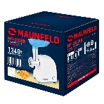 Мясорубка электрическая Maunfeld MF-232WB голубой, 1340 Вт, 1.3 кг/мин, реверс, насадки - 4