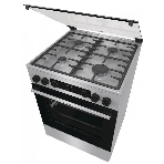 Плита комбинированная Gorenje GKS6C72XF серебристый, конфорок 4 газовых, духовка 71 л, 60 см x 85 см x 60 см