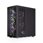 Компьютерный корпус ABR Quantum черный (1хUSB Type-C, 2хUSB 2.0, HD Audio, 4xRGb Fan, ATX, E-ATX)