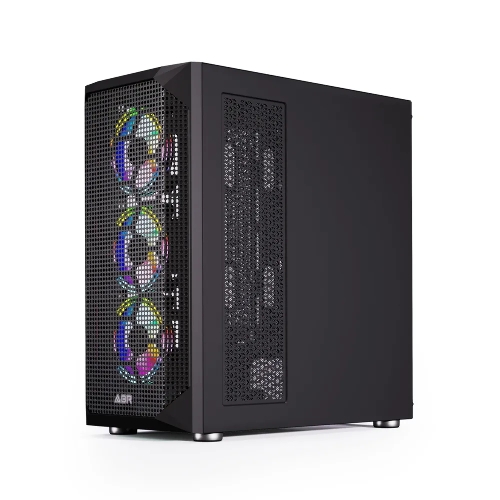 Компьютерный корпус ABR Quantum черный (1хUSB Type-C, 2хUSB 2.0, HD Audio, 4xRGb Fan, ATX, E-ATX)