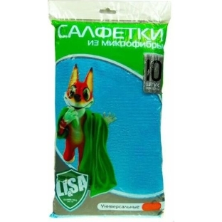Салфетка LI-SA из микрофибры в наборе (10 шт-30х30 см) 44144