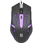 Мышь проводная Defender Hit MB-601 черный, 1200 dpi, USB, кнопки - 4