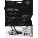 Кабель GoPower HDMI (m)-VGA (m) 1м черный Premium Zip-Lock c подвесом (1/200)