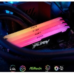 Оперативная память Kingston Fury Beast, DDR4, 32GB (2x16GB), 3600MHz, CL18, DIMM, с радиатором, RGB, черный