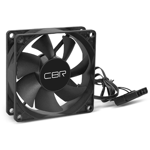 Вентилятор для корпуса CBR CBR-CF-8025-1600B черный, 80 мм, 1600 об/мин, 25 дБ, 3 pin