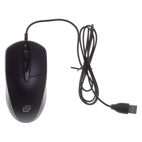 Мышь проводная Oklick 275M черный, 1000 dpi, USB, кнопки - 3