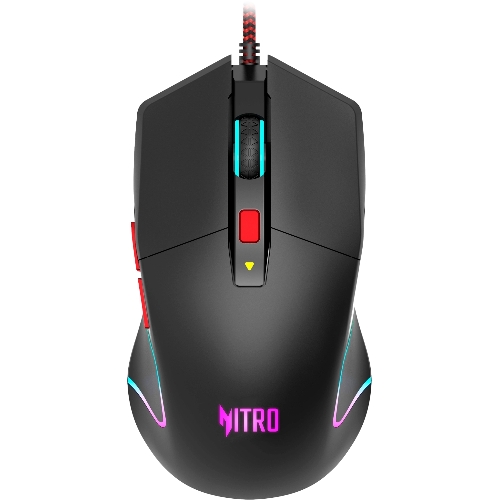 Мышь проводная Acer Nitro OMW301 черный, 7200 dpi, USB, кнопки - 6