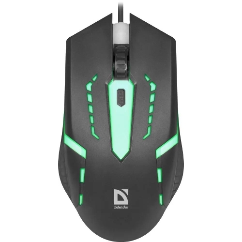 Мышь проводная Defender Hit MB-601 черный, 1200 dpi, USB, кнопки - 4
