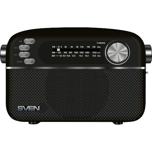 Радиоприемник SVEN SRP-505 (4 Вт, FM/AM/SW, USB, SD/microSD, Bluetooth, 1200 мАч)черный