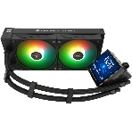 Водяное охлаждение для процессора Thermalright Grand Vision 240 (240mm, LED, Black, ARGB/Fans: 2x120mm, 80.45CFM, 29.4dBA, 2150RPM/Pump height 72.5mm, 6400RPM, Rad thickness 27mm/S: 1700, 1200, 1851, 115X, 2011, 2066, AM5, AM4)
