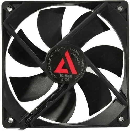 Вентилятор для корпуса Alseye ACD-F1225HM3-A черный, 120 мм, пластик, 1600 об/мин, 28 дБ, 3 pin