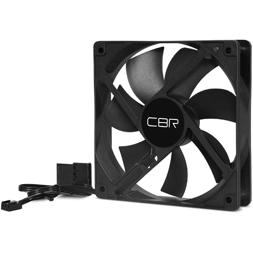 Вентилятор для корпуса CBR CBR-CF-8025-1600B черный, 80 мм, 1600 об/мин, 25 дБ, 3 pin