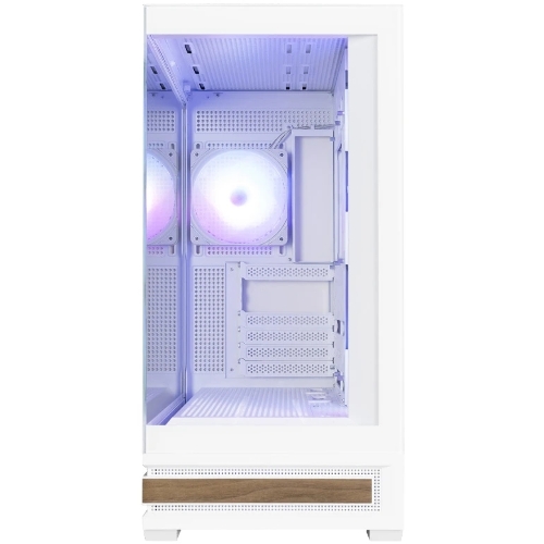 Компьютерный корпус ZALMAN P40 NAMU, ATX, белый, WINDOW, WOODEN ELEMENTS, 2xCombo(2.5” or 3.5”), 1xUSB TYPE-C, 2xUSB 3.0, SIDE 3x120мм ARGB, REAR 1x120мм ARGB