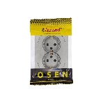 Розетка 2-м LEZARD СП OSEN с заземл. ПБТ, механизм, серый матовый 743-7400-127B