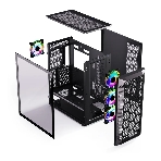 Компьютерный корпус ABR Quantum черный (1хUSB Type-C, 2хUSB 2.0, HD Audio, 4xRGb Fan, ATX, E-ATX)