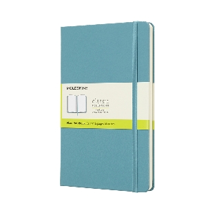 Блокнот Moleskine CLASSIC QP062B35 Large 130х210 мм, 240 страниц, нелинованный, твердая обложка, голубой