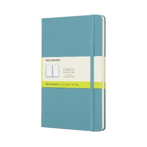 Блокнот Moleskine CLASSIC QP062B35 Large 130х210 мм, 240 страниц, нелинованный, твердая обложка, голубой