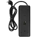 Сетевой фильтр Powercom SP-10 USB2A1СB 1.8 м 1.8м (10 розеток) черный, коробка