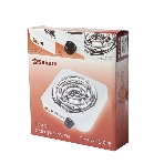 Плита настольная электрическая Sakura ПЭ-02 белый, 1 кВт, ТЭН, конфорки - 1, эмаль, поворотные переключатели