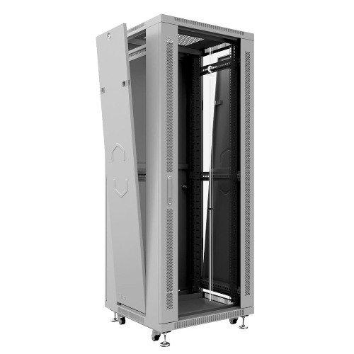 Шкаф телекоммуникационный напольный Cabeus SH-05C-12U60/80 серый, IP20, 12U, 730х600х800 мм (ВхШхГ), дверь: стекло, разборный