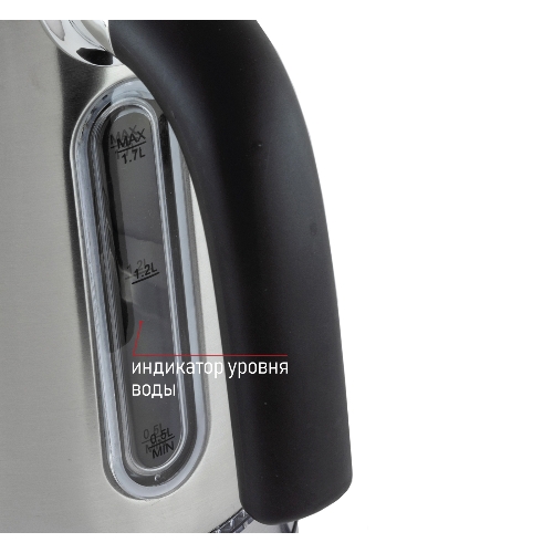 Чайник электрический JVC JK-KE1720 1.7 л, 2200 Вт, серебристый