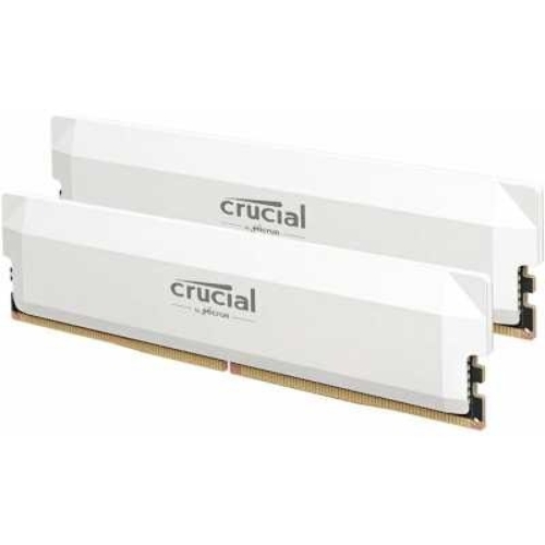 Оперативная память Crucial Pro Gaming by Micron, DDR5, 64GB (2x32GB), 6400 MHz, CL40, с радиатором, белый