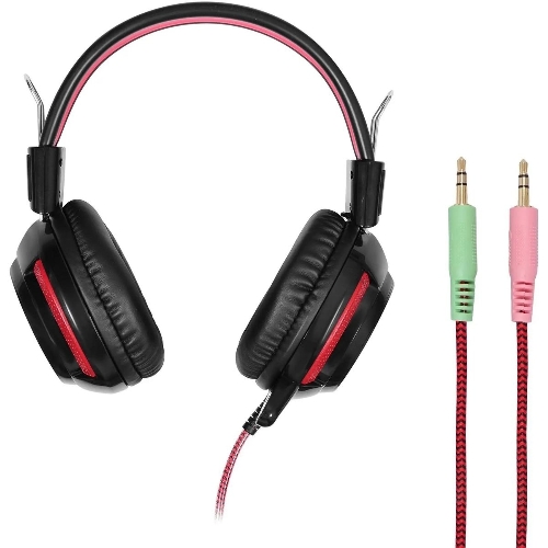 Проводные наушники Oklick HS-G300 черный/красный, полноразмерные, Jack 3.5 мм