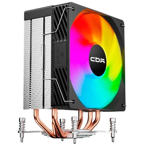 Кулер для процессора CBR CBR-CC-3190-RGB-PWM Al+Cu, 3 heat pipes, Socket 775/1366/1155/1156/1150/1151/1200/1700/AM2/АМ2+/АМ3/AM3+/FM1/FM2/AM4/AM5, TDP 190W, 120mm Fan, 2300RPM, HB, RGB, PWM, 36db