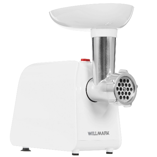 Мясорубка электрическая Willmark WMG-2043JW белый, 2000 Вт, 2.4 кг/мин, реверс, защита от перегрузки, насадки - 5