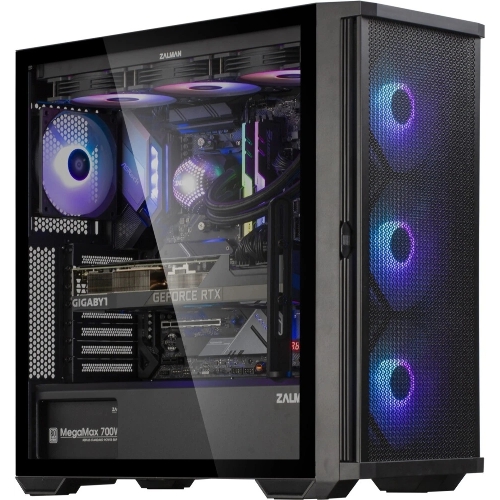 Компьютерный корпус ZALMAN Z10 PLUS, ATX, черный, WINDOW, 2x3.5