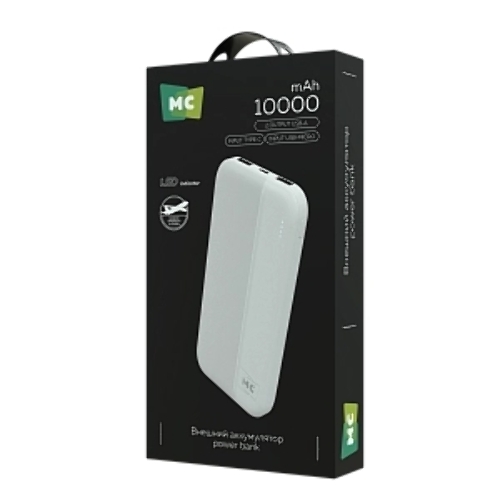 Портативный аккумулятор MORE CHOICE (4620202552907) PB25-10 белый - 10000mAh 2USB