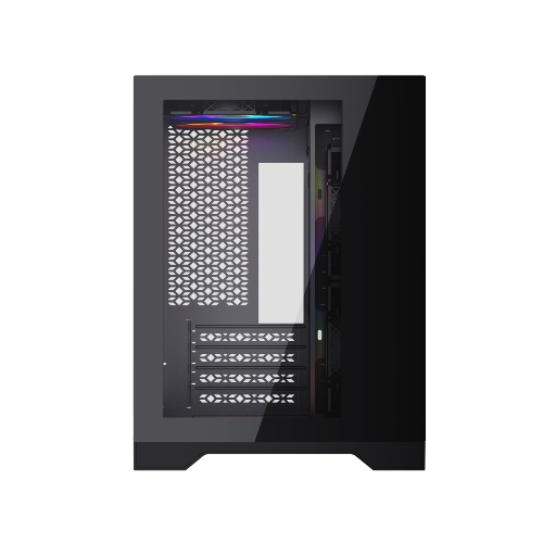 Компьютерный корпус Powercase Vision Micro, Black, Tempered Glass, 4х 120мм 5-color fan, черный, mATX (CVBM-L4)