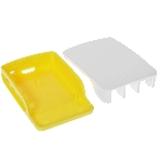 Корпус Qumo ABS Plastic, Raspberry Pi 4, белый/желтый