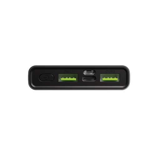 Портативный аккумулятор OLMIO QR-10, 10000mAh, 22.5W, QuickCharge3.0/PowerDelivery, LCD, серый