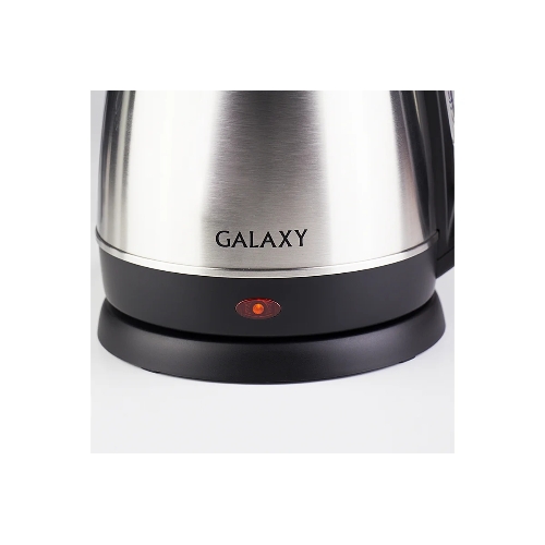 Чайник электрический Galaxy GL 0304 серый, металл, 2000 Вт, 1.8 л, съемный фильтр, шкала уровня воды
