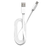 Кабель Maxvi MC-01F white USB-A - microUSB, 2A Плоский кабель, ток макс. нагрузки 2А, макс. напряжение 5V; стандарт USB 2.0; длина 1м, материал PVC, белый