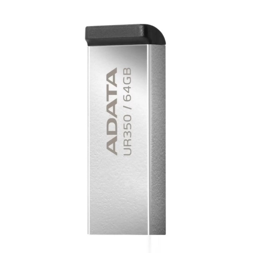 Флешка USB ADATA UR350 (UR350-128G-RSR/BK), 128Gb, USB 3.2, R/W 100/15, серебристый/черный