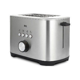 Тостер BQ T1010 чёрный/нержавеющая сталь, 800 Вт, 2 слота