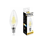 Лампа светодиодная Feron LB-66 7Вт Е14 теплый свеча FILAMENT