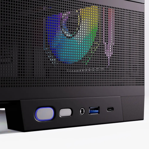 Компьютерный корпус ABR MINI PRO (1хUSB 3.0, 1хUSB Type-C, HD Audio, 4xRGb Fan, ATX, Micro-ATX, ITX)