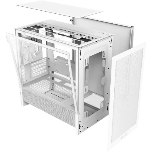 Компьютерный корпус без блока питания Case NZXT H3 Flow (2025), Midi-Tower, TG, 1x120мм, 1xUSB-A 3.2 + 1xUSB-C 3.2, mATX, mITX White