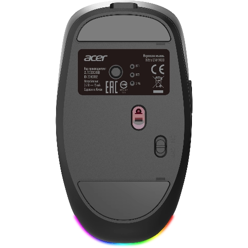 Мышь беспроводная Acer Nitro OMR400 черный, 3200 dpi, радиоканал, Bluetooth, USB, кнопки - 6